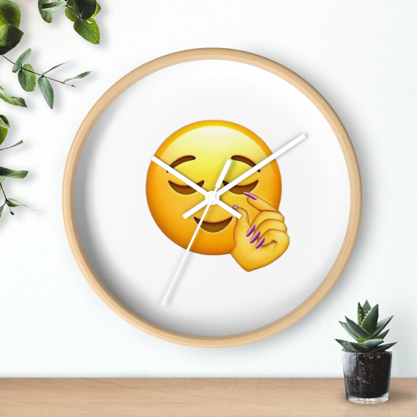 Wall Clock — Sassy Nail Snap Emoji Decorative Clock