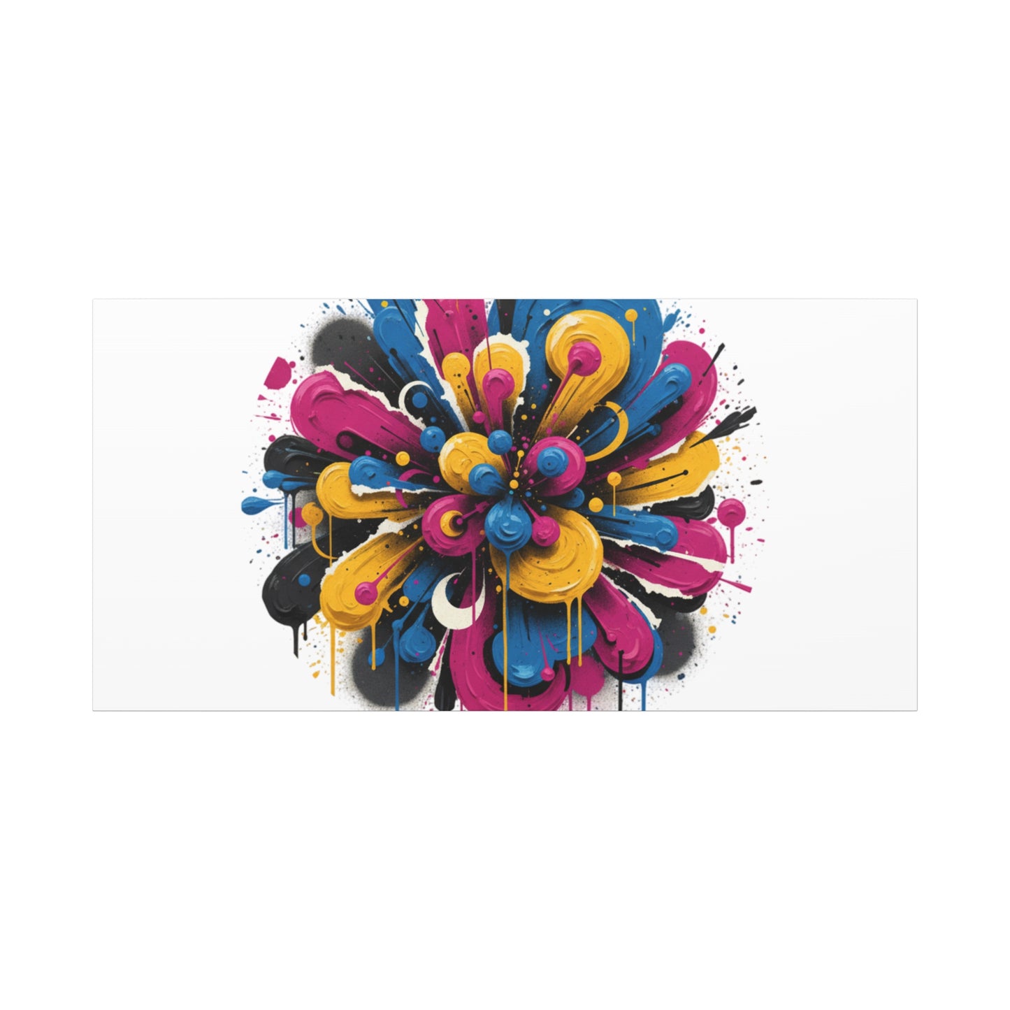 Painterly Abstract Floral Canvas, Matte Stretched Wall Art | Craft Maximalism