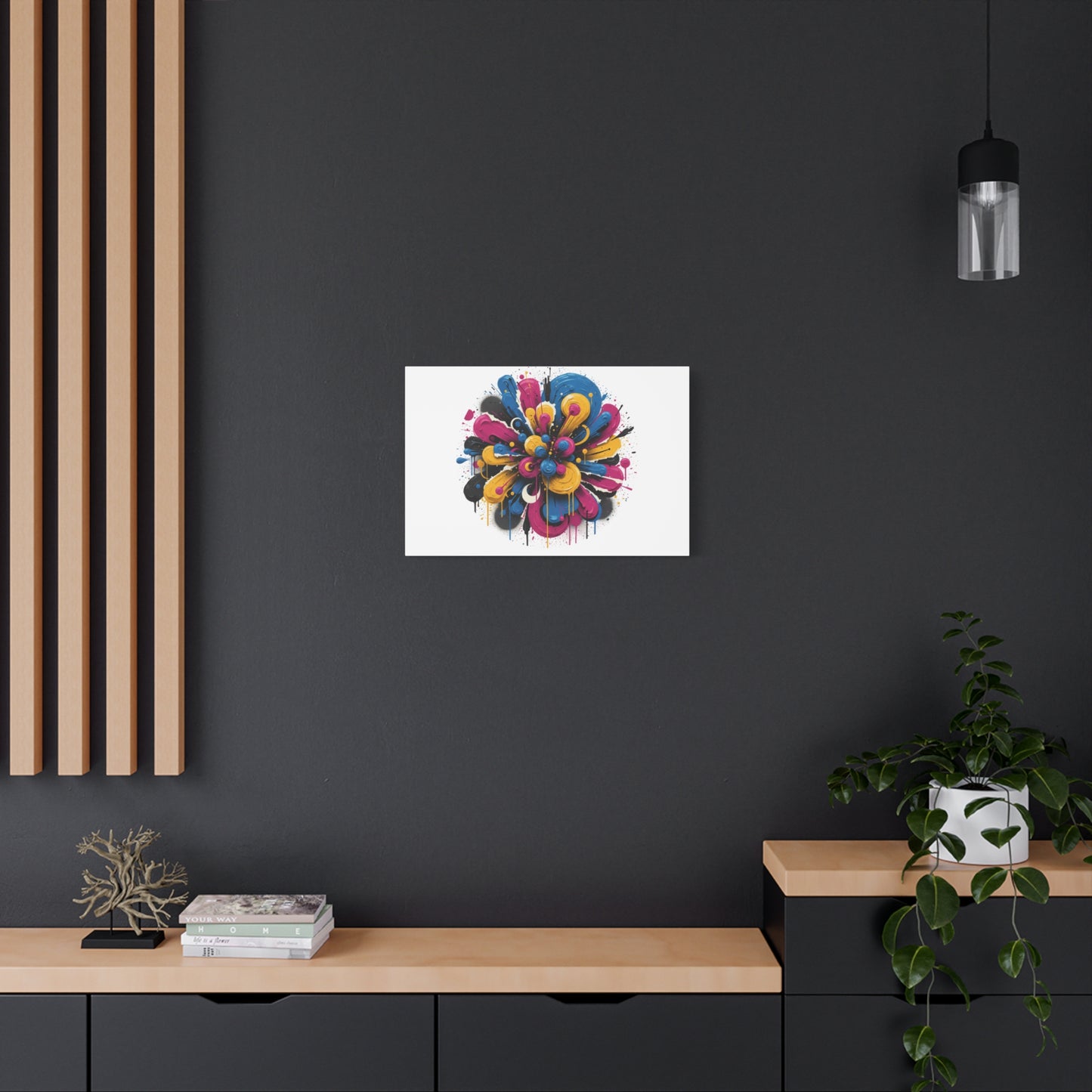 Painterly Abstract Floral Canvas, Matte Stretched Wall Art | Craft Maximalism