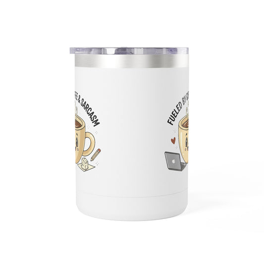 Mug — "Fueled by Coffee & Sarcasm" 15oz Travel Tumbler
