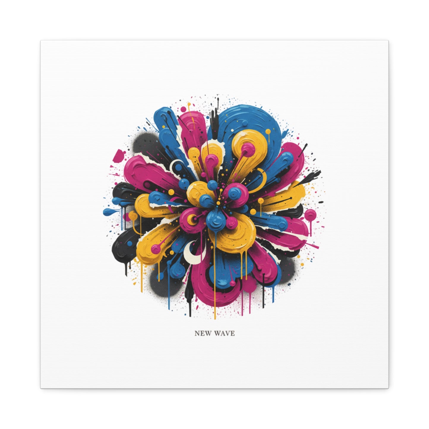 Painterly Abstract Floral Canvas, Matte Stretched Wall Art | Craft Maximalism