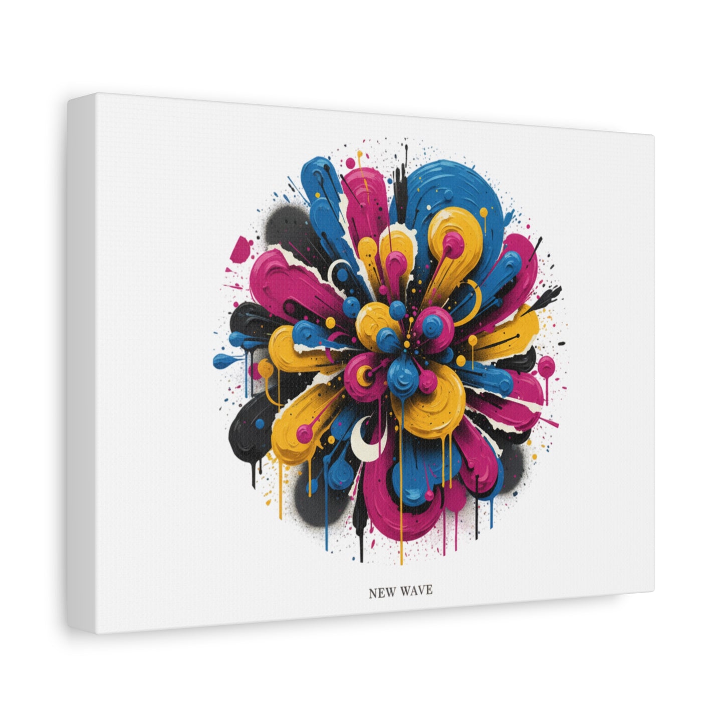 Painterly Abstract Floral Canvas, Matte Stretched Wall Art | Craft Maximalism
