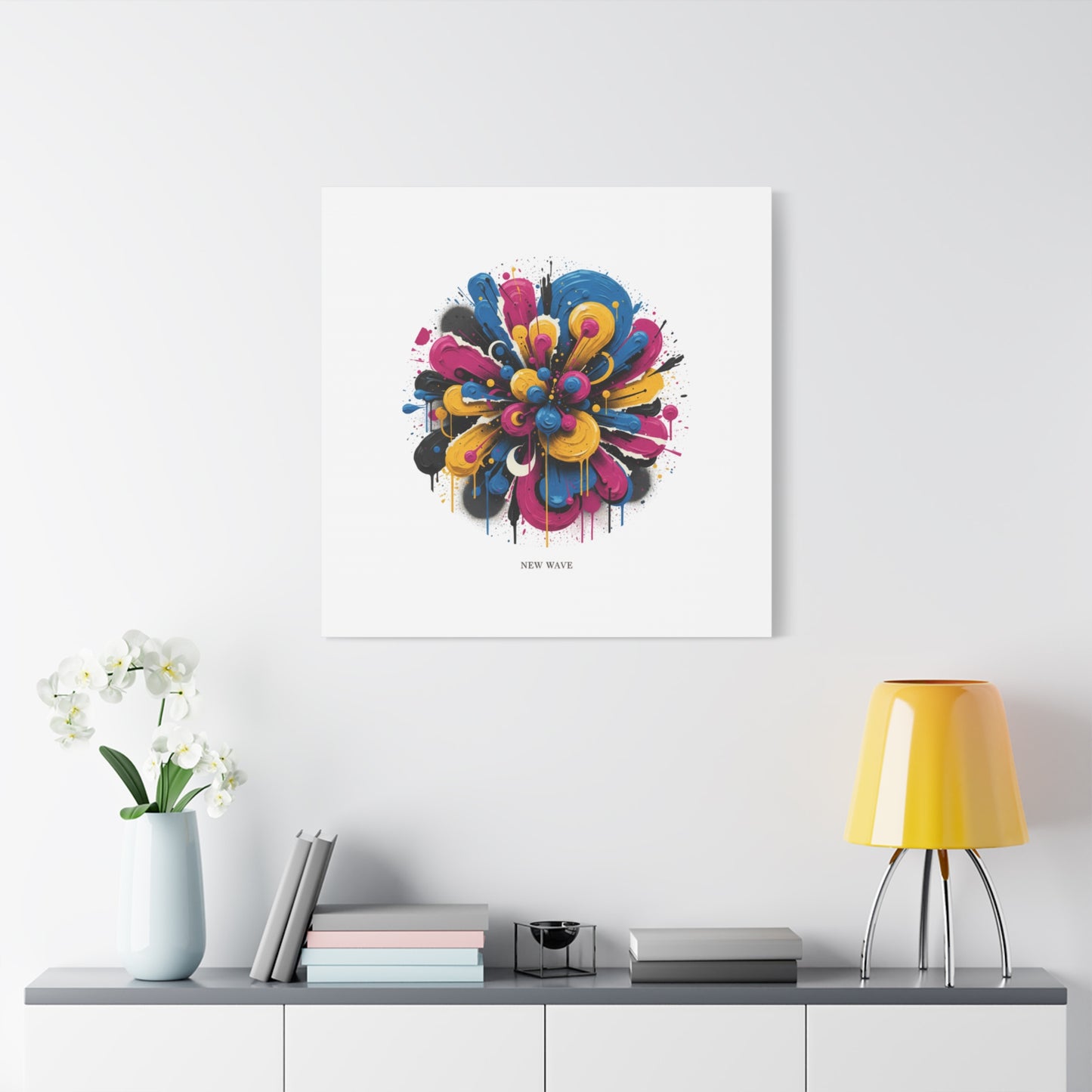 Painterly Abstract Floral Canvas, Matte Stretched Wall Art | Craft Maximalism
