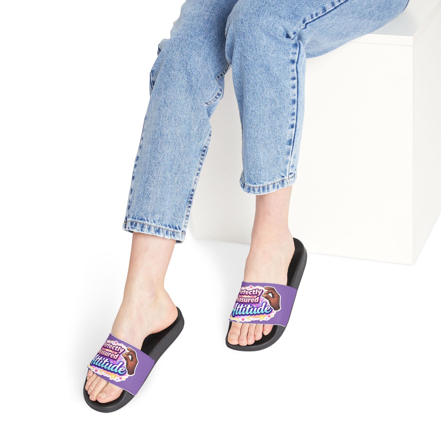 Women's Slide Sandals — "Perfectly Measured Attitude" Removable-Strap Slides