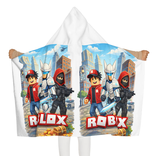 ‘Roblox ‘Hooded Towel – Retro Sci‑Fi Kids Beach & Bath Wrap