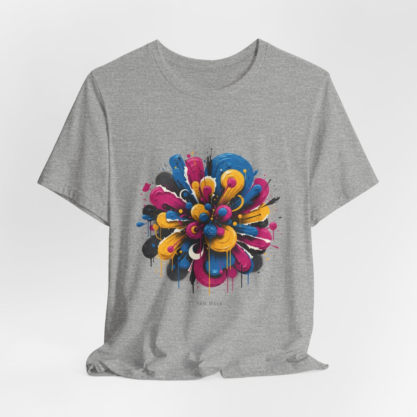 Abstract Floral Brushstroke Tee | painterly print shirt, artsy graphic design