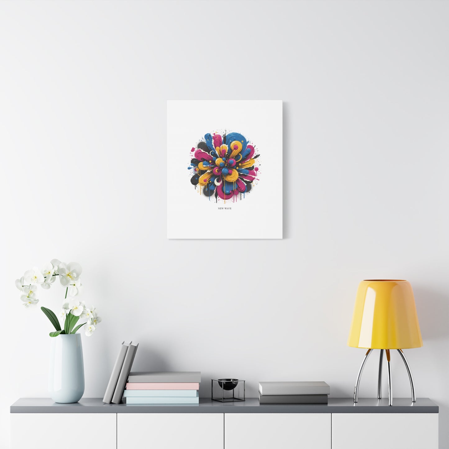 Painterly Abstract Floral Canvas, Matte Stretched Wall Art | Craft Maximalism