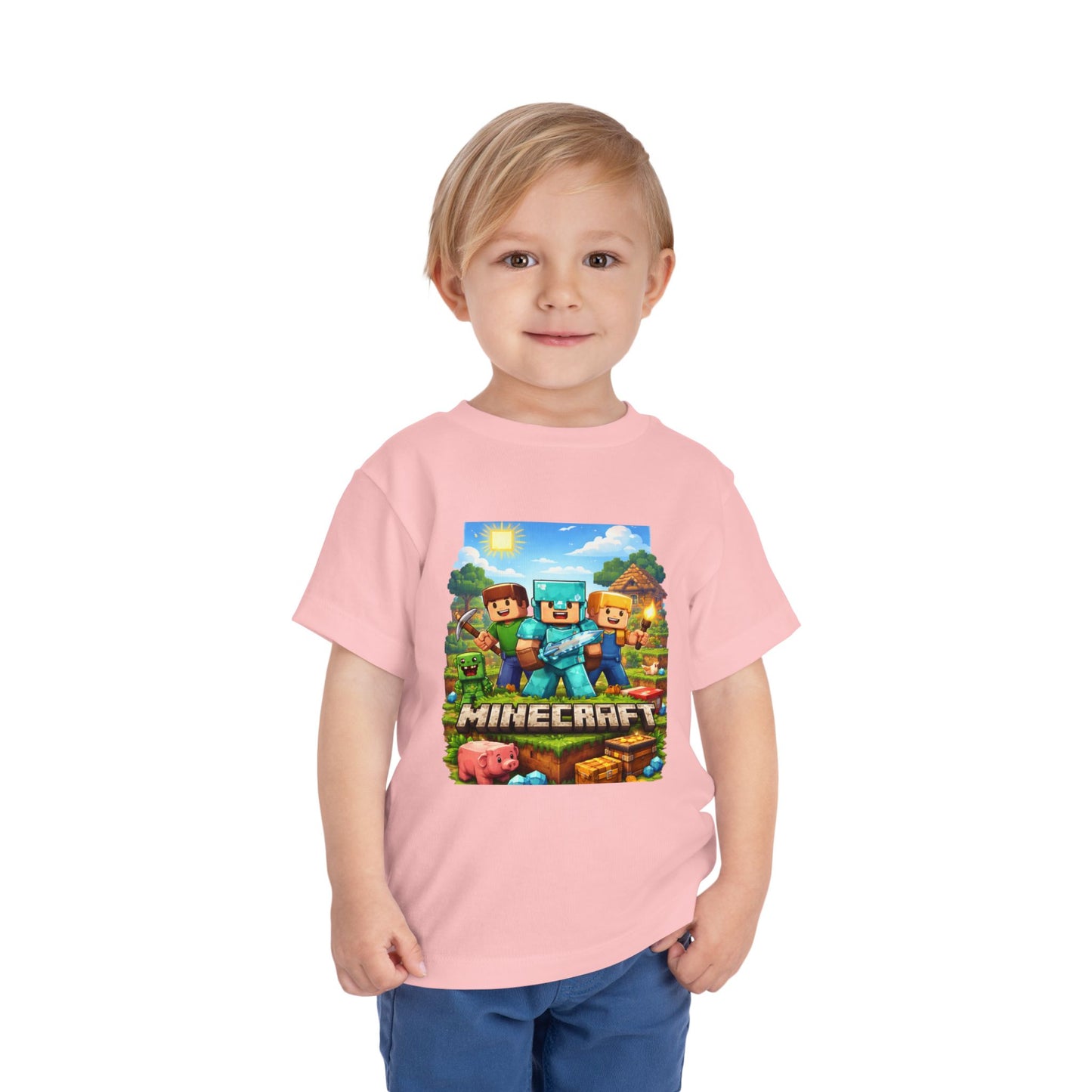 Toddler Short Sleeve Tee- “Minecraft themed”