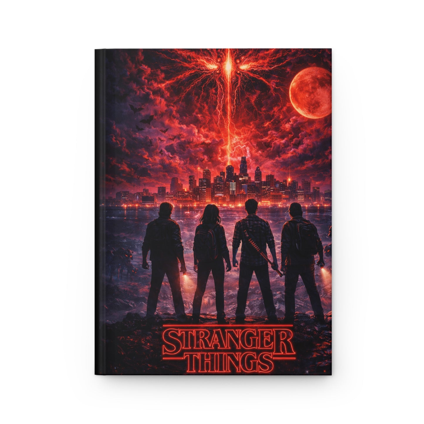 Stranger Things Hardcover Journal — Retro Sci‑Fi Poster Notebook