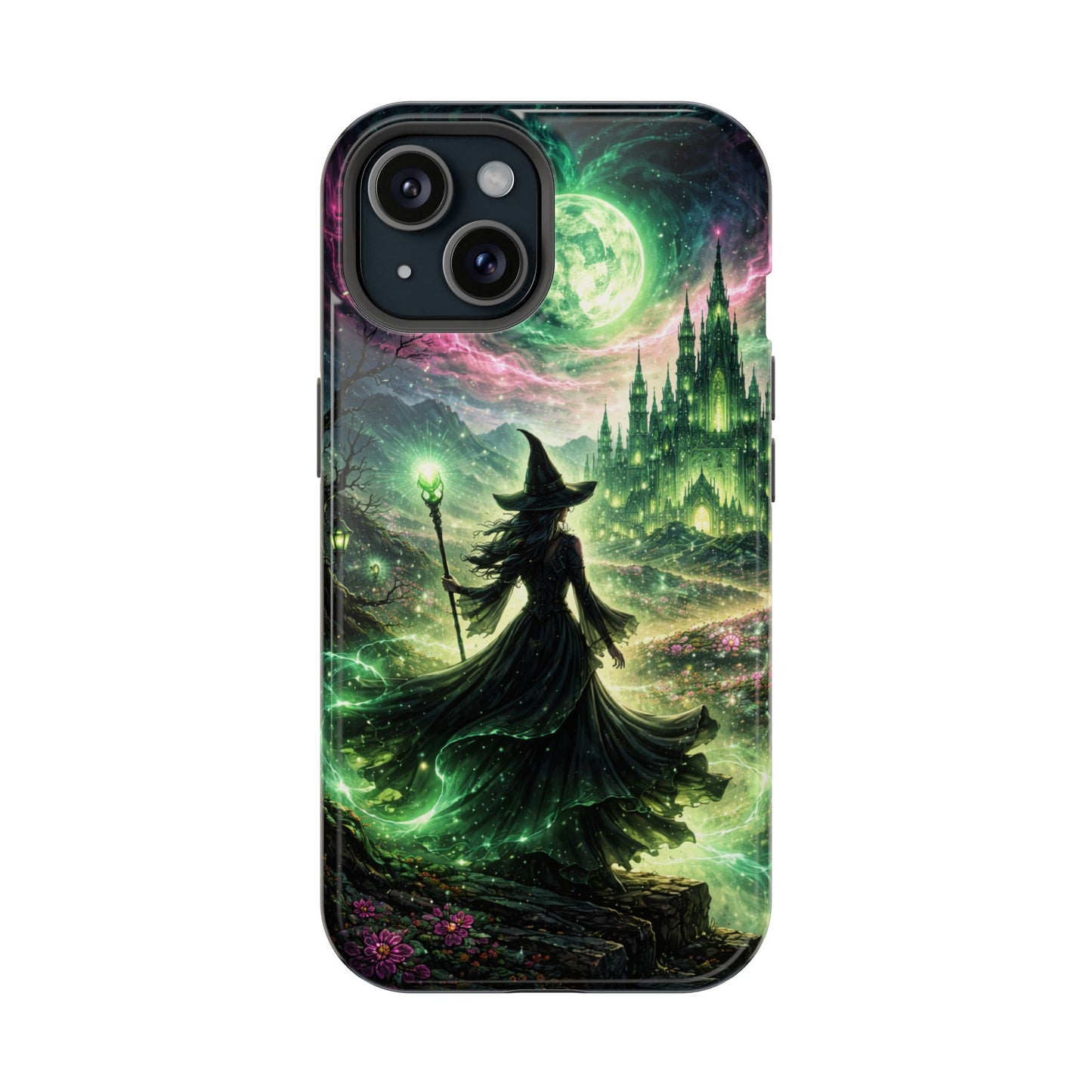 Witchy Moonlight Phone Case — Impact-Resistant Magical Witch Design