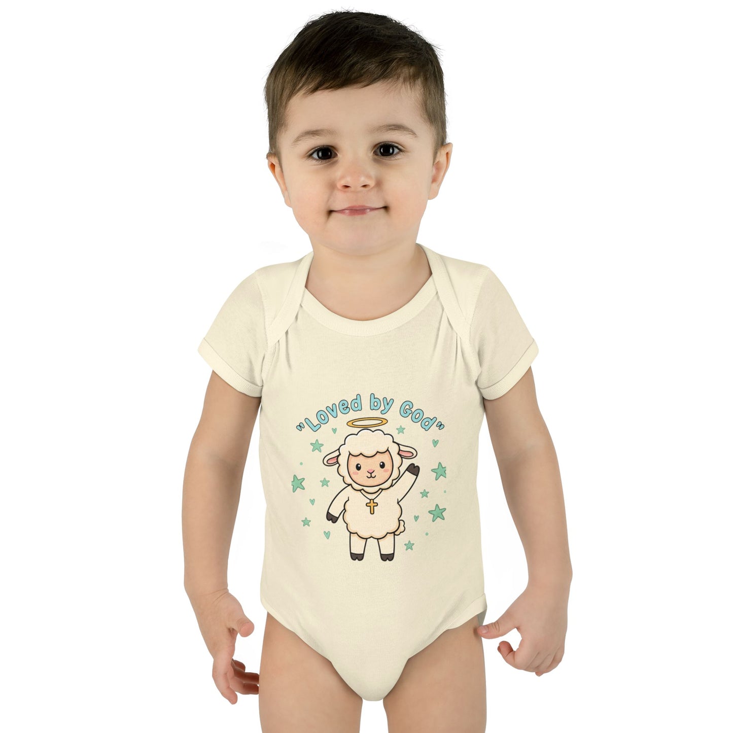 Loved by God Lamb Infant Bodysuit