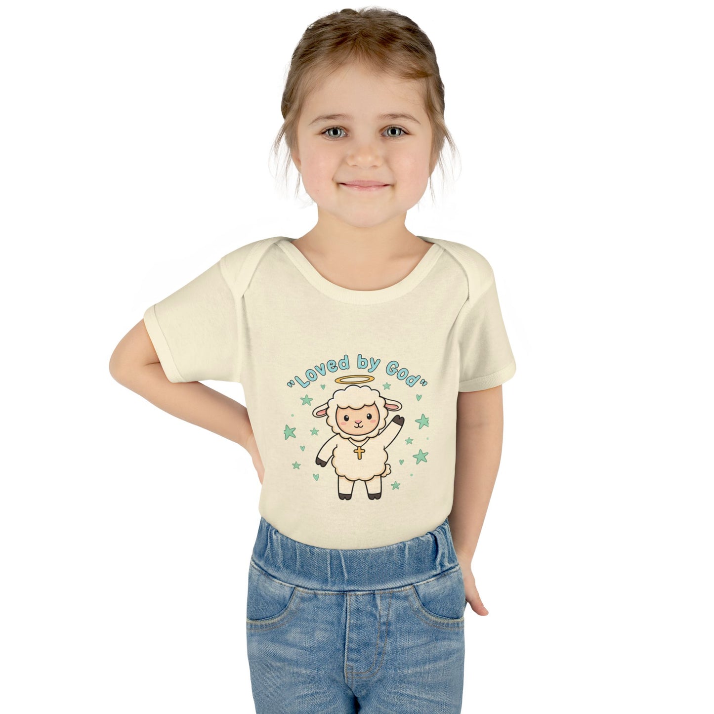 Loved by God Lamb Infant Bodysuit