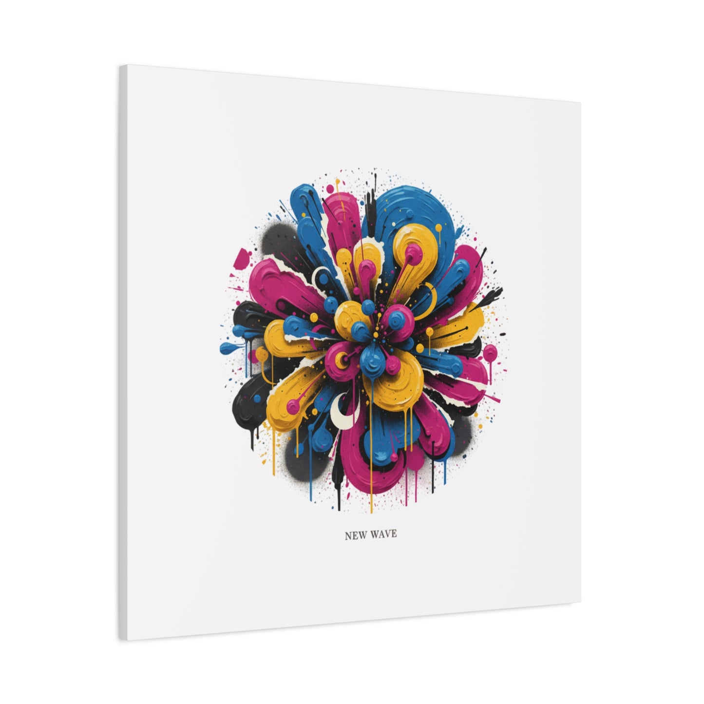 Painterly Abstract Floral Canvas, Matte Stretched Wall Art | Craft Maximalism
