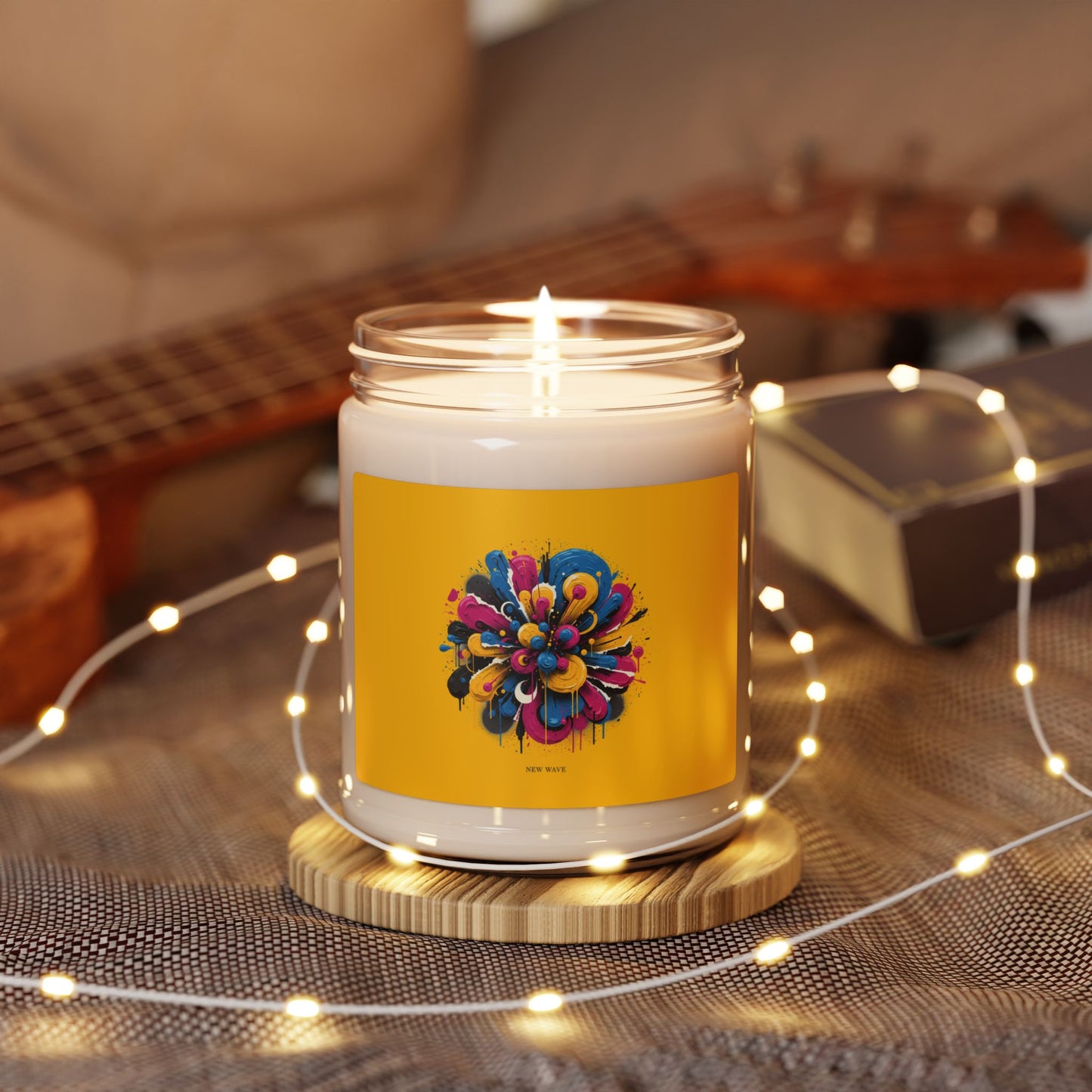 Painterly Abstract Floral Candle, Soy Jar Candle | Craft Maximalism