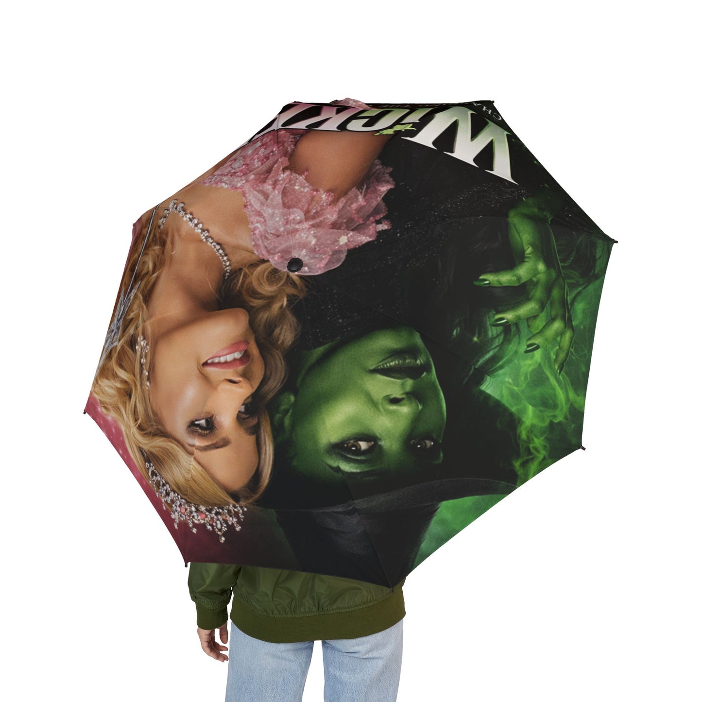 Wicked & Glinda Wizard Music Umbrella — Foldable Semi‑Automatic Rain Umbrella