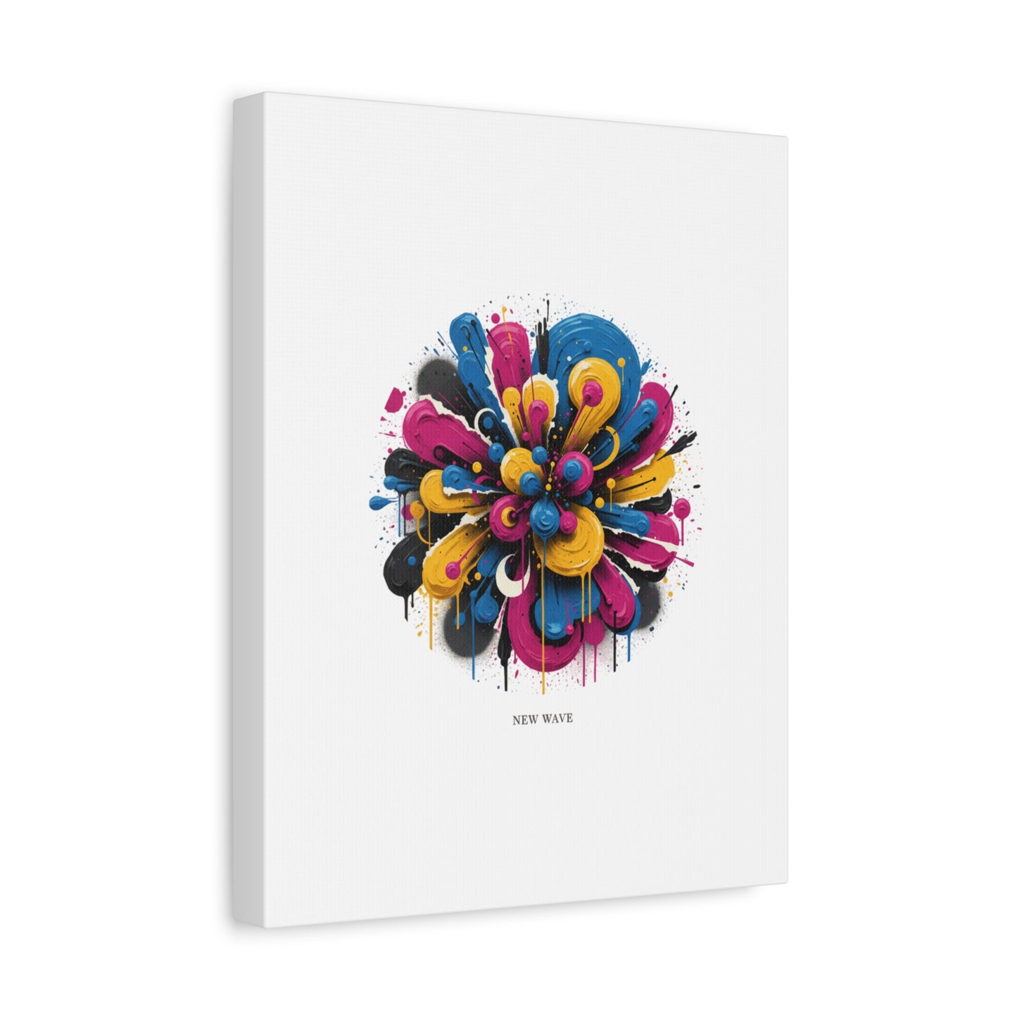 Painterly Abstract Floral Canvas, Matte Stretched Wall Art | Craft Maximalism
