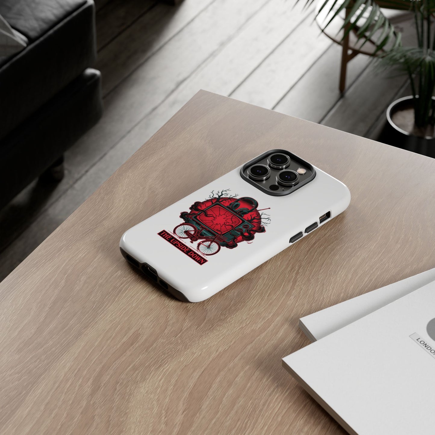 Phone Case — "The Upside Down" Retro Horror Scooter TV Design