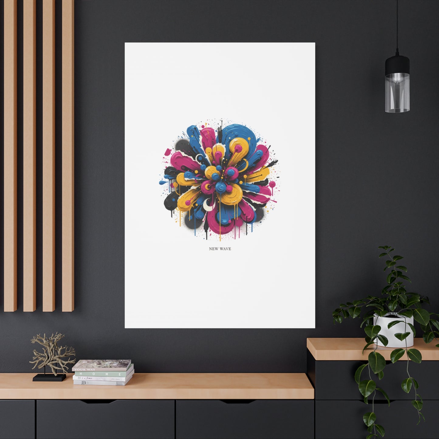 Painterly Abstract Floral Canvas, Matte Stretched Wall Art | Craft Maximalism