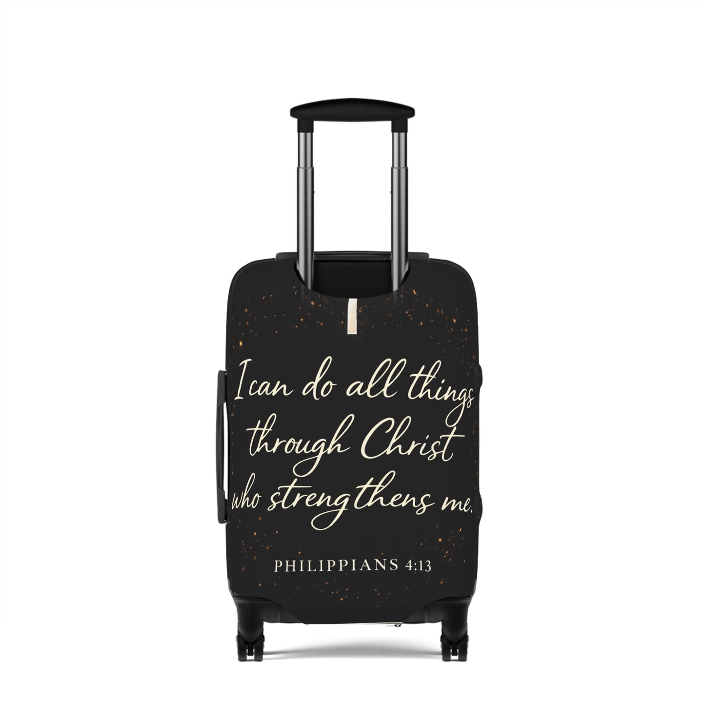 “ I Can Do All Things Through Christ “Luggage Cover — Christian Faith Travel Protector