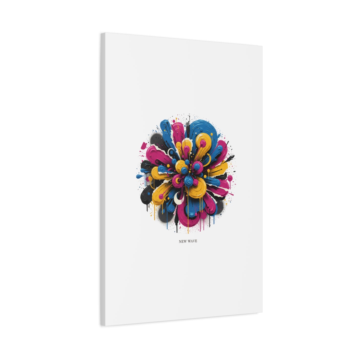 Painterly Abstract Floral Canvas, Matte Stretched Wall Art | Craft Maximalism