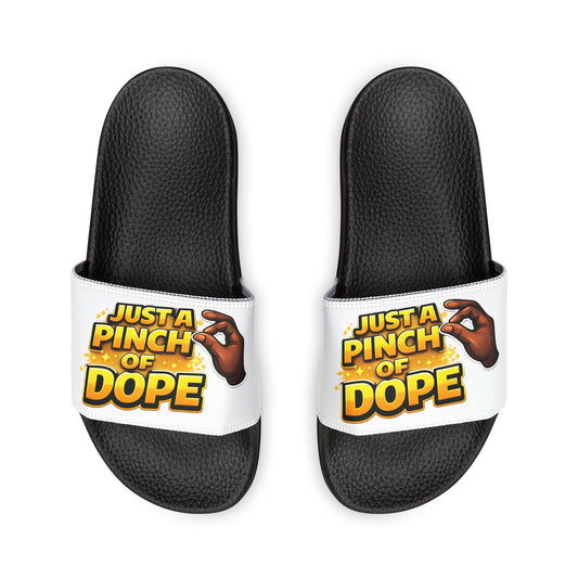 Men's Slide Sandals — "Just a Pinch of Dope" Graphic Pool Slides