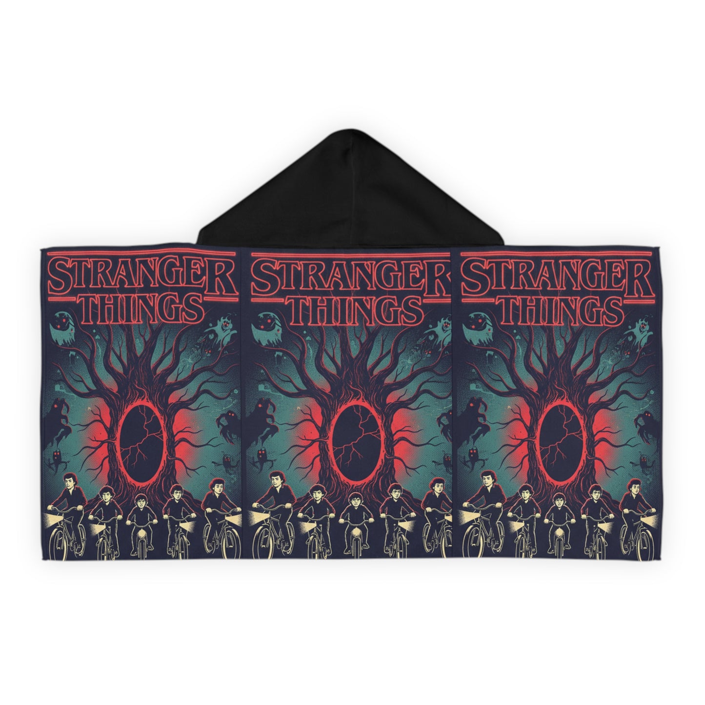 Stranger Things Youth Hooded Towel – Retro Sci‑Fi Kids Beach & Bath Wrap