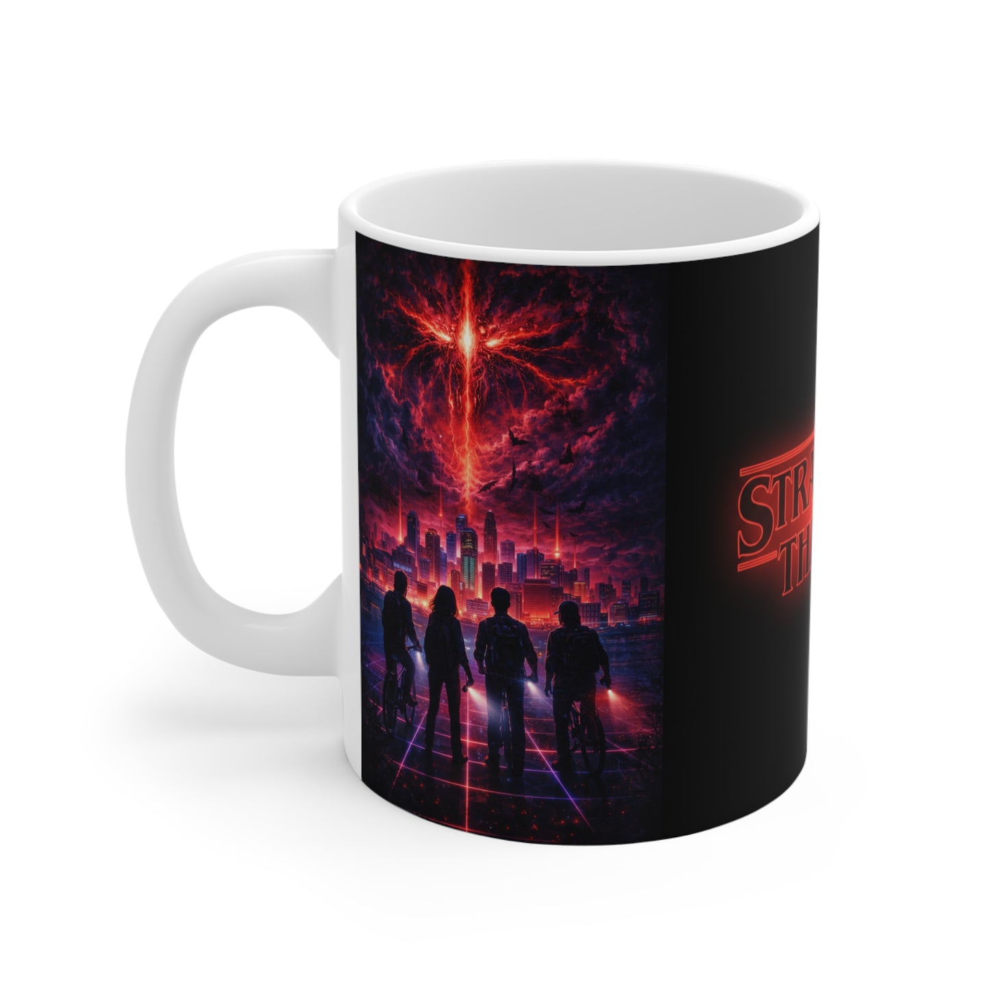 Stranger Things Logo 11oz Coffee Mug — Retro Netflix Horror Fan Gift