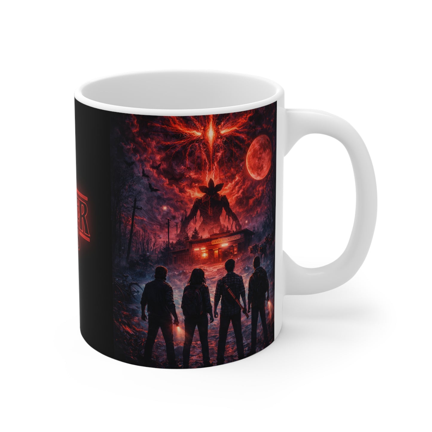 Stranger Things Logo 11oz Coffee Mug — Retro Netflix Horror Fan Gift