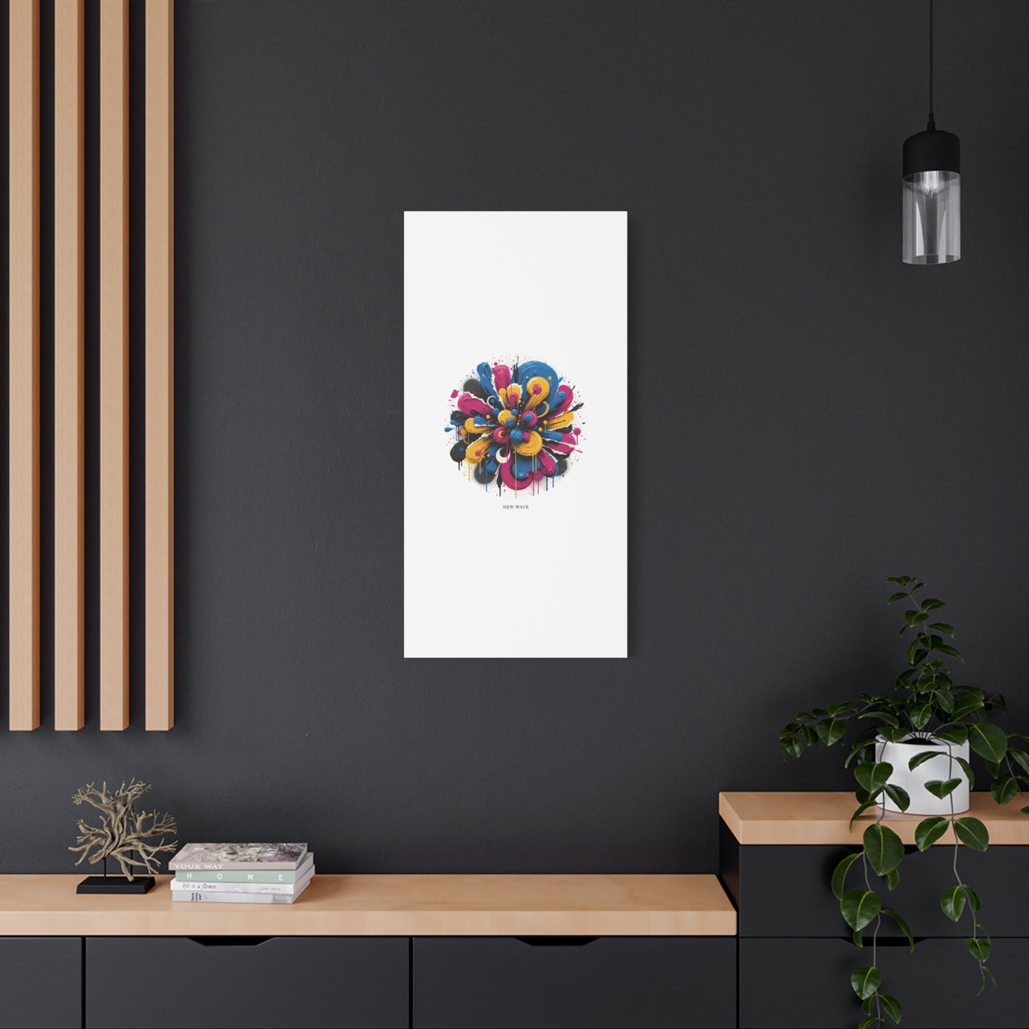Painterly Abstract Floral Canvas, Matte Stretched Wall Art | Craft Maximalism