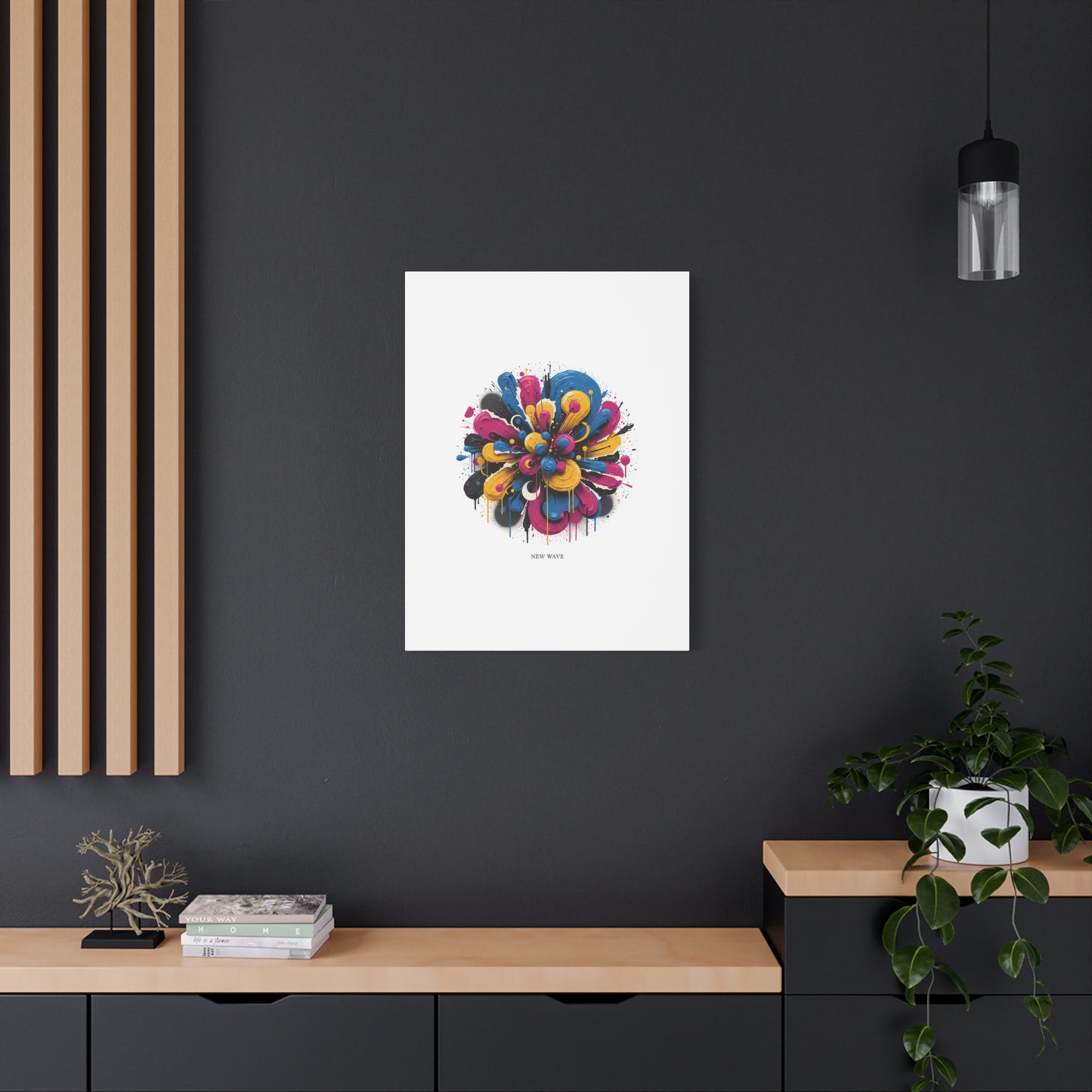Painterly Abstract Floral Canvas, Matte Stretched Wall Art | Craft Maximalism