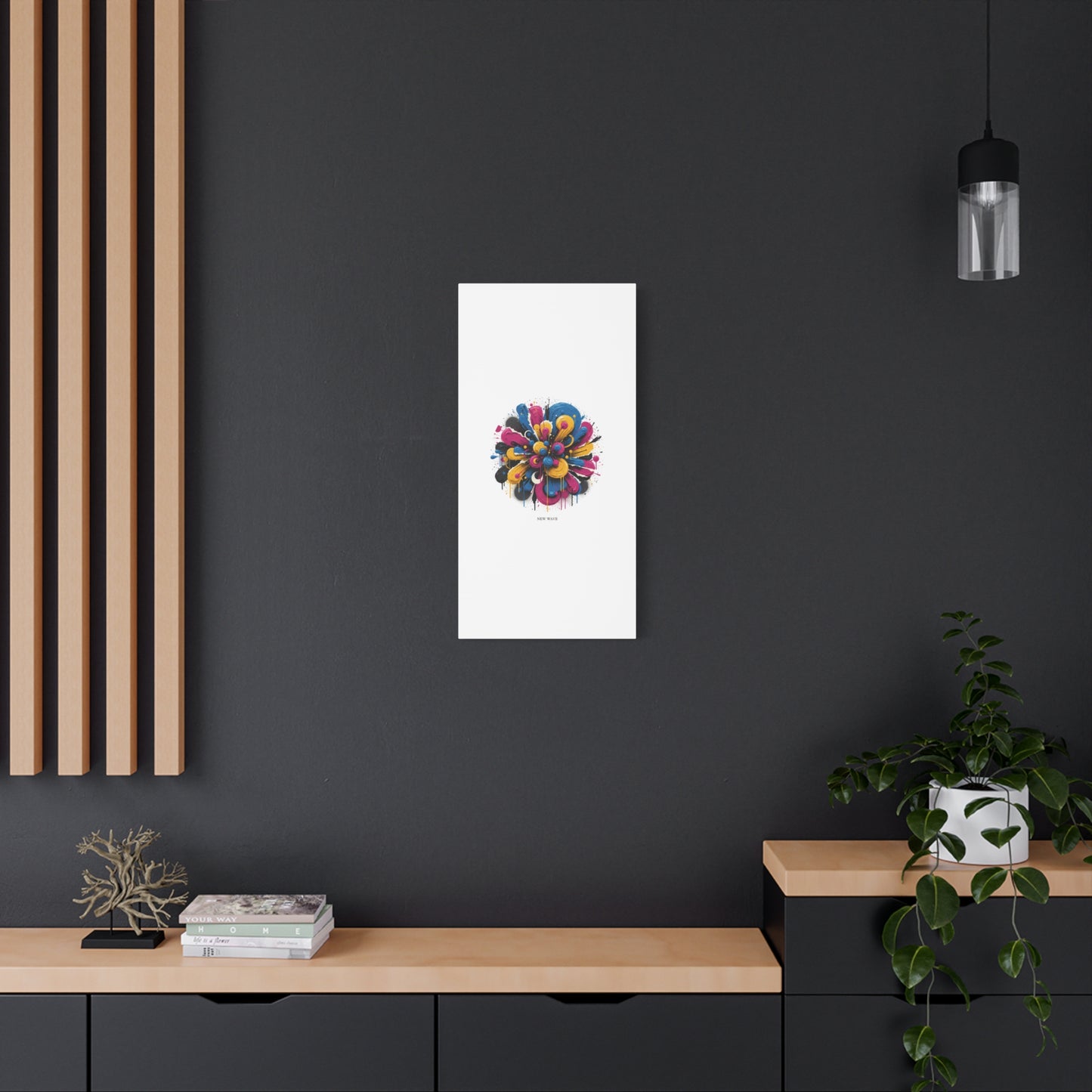 Painterly Abstract Floral Canvas, Matte Stretched Wall Art | Craft Maximalism
