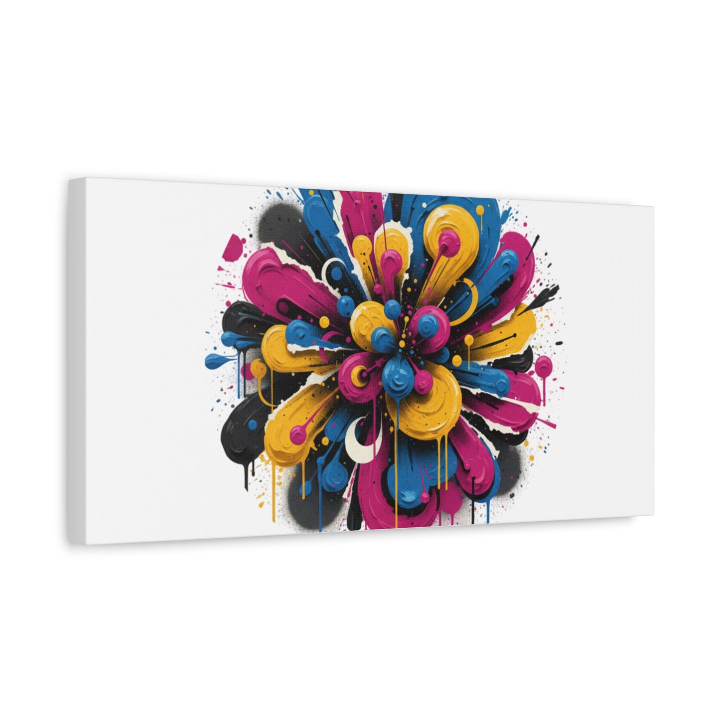 Painterly Abstract Floral Canvas, Matte Stretched Wall Art | Craft Maximalism