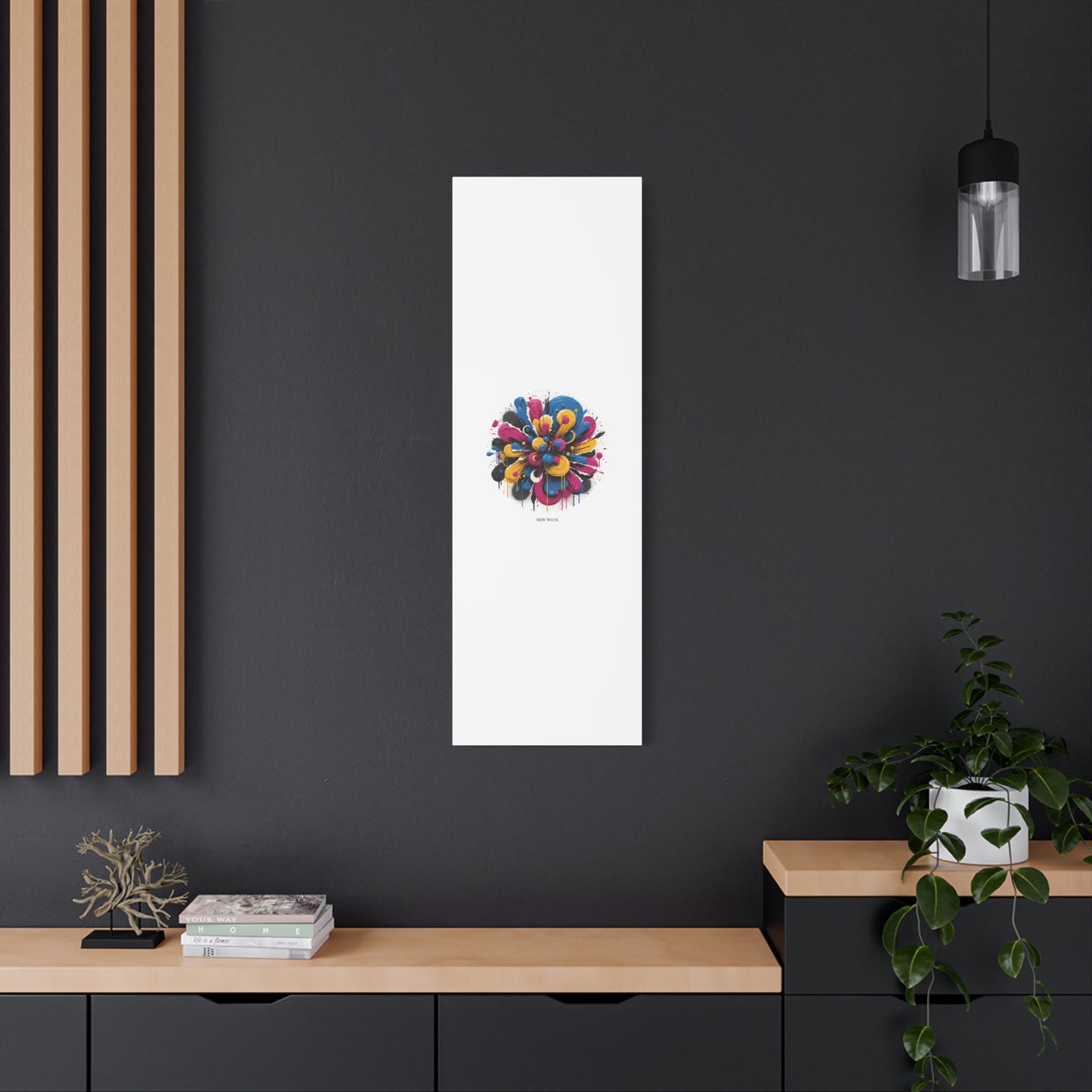 Painterly Abstract Floral Canvas, Matte Stretched Wall Art | Craft Maximalism
