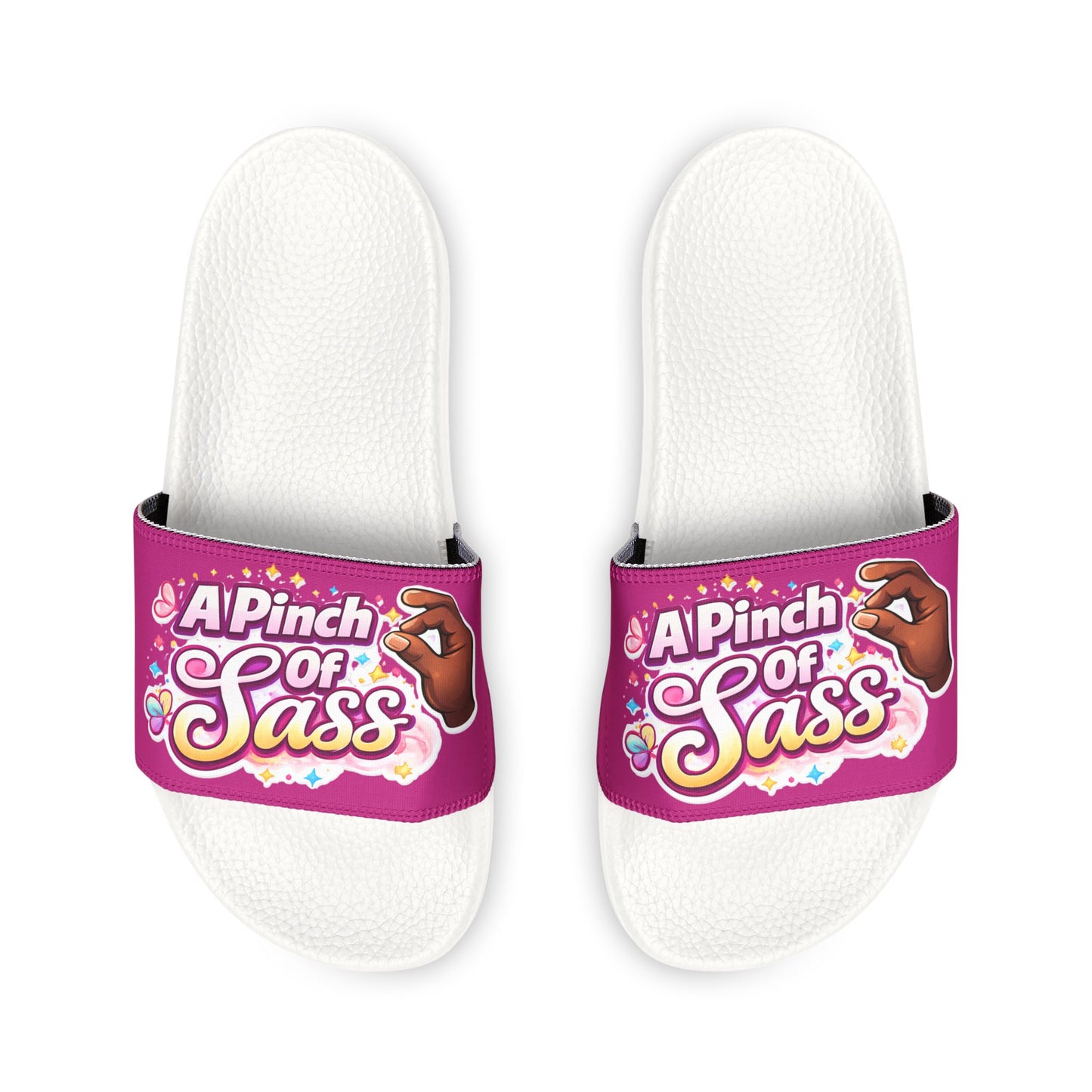 Women's Slide Sandals — "A Pinch Of Sass" Removable-Strap Slides