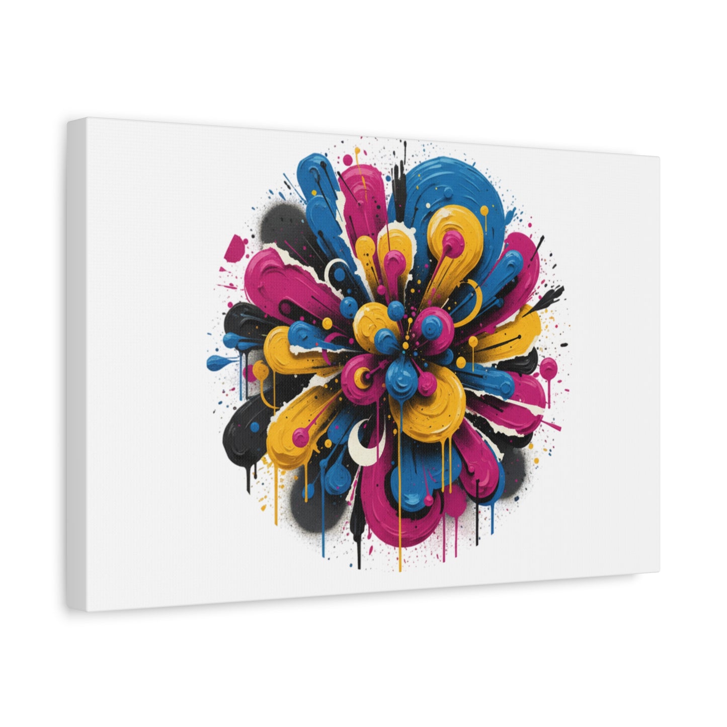 Painterly Abstract Floral Canvas, Matte Stretched Wall Art | Craft Maximalism