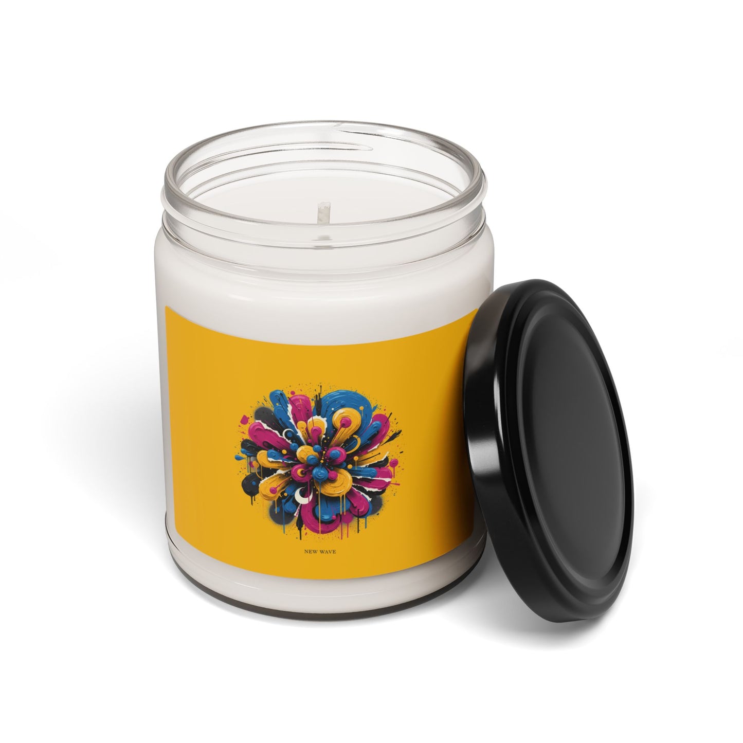 Painterly Abstract Floral Candle, Soy Jar Candle | Craft Maximalism