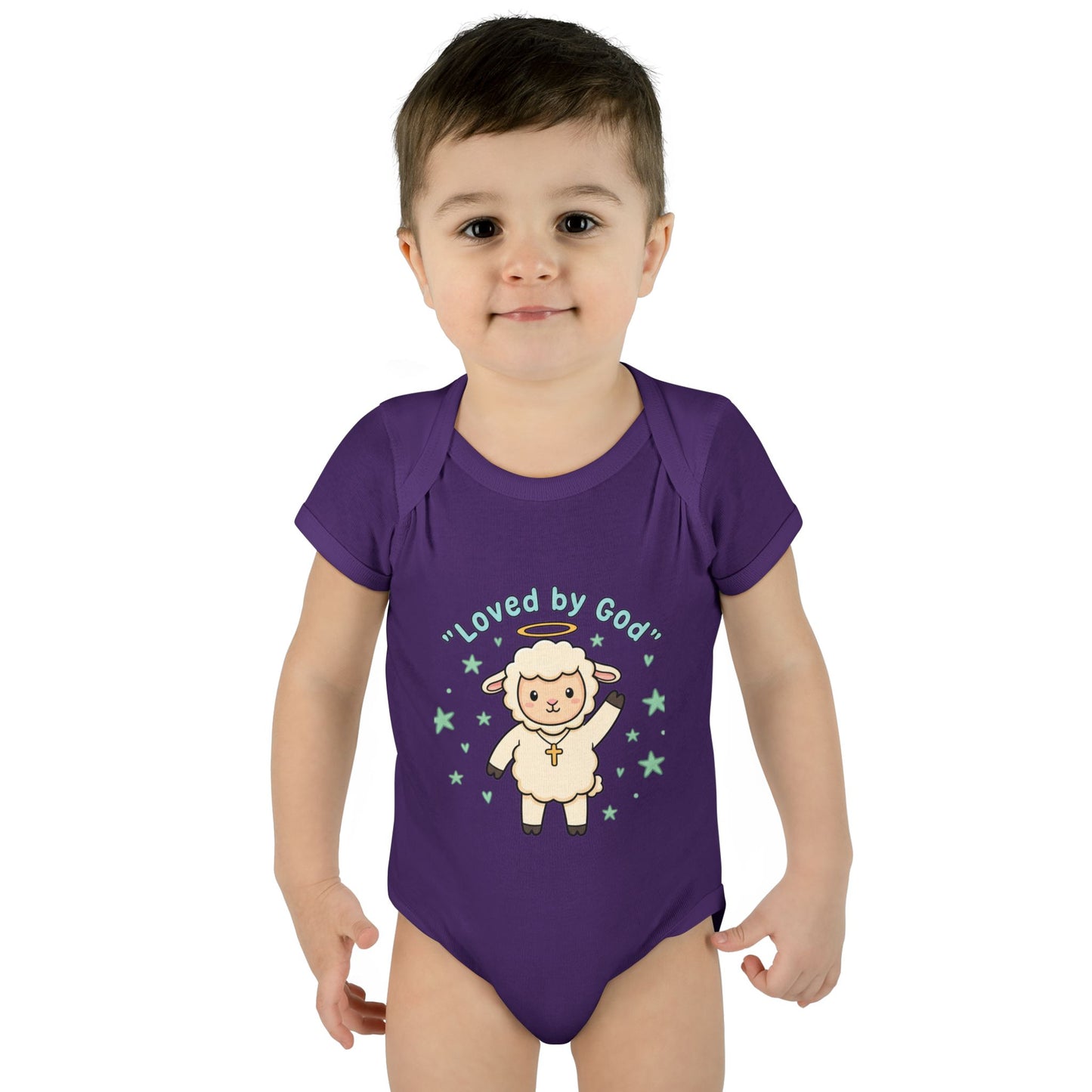 Loved by God Lamb Infant Bodysuit