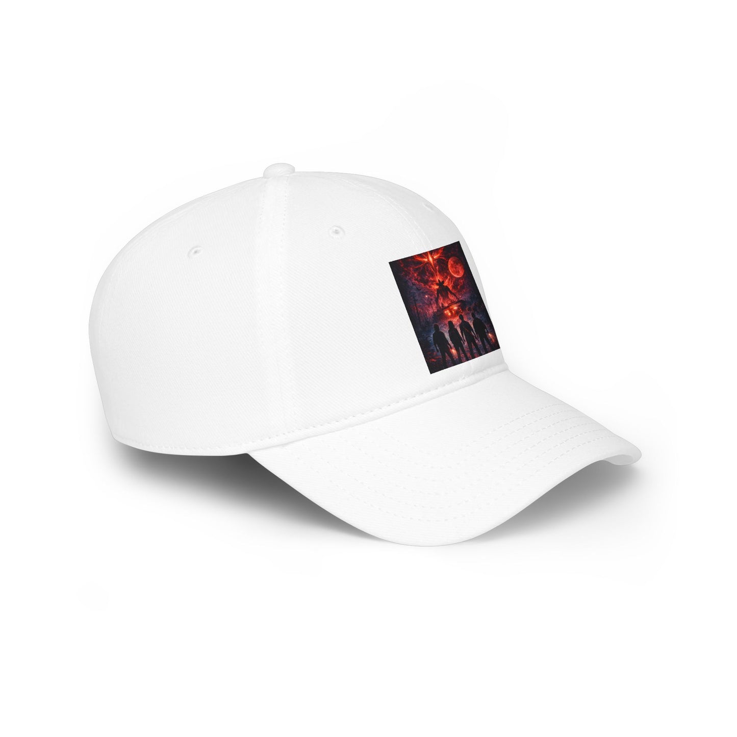 Retro Red TV Skull Cap – 'One More Round' Baseball Hat