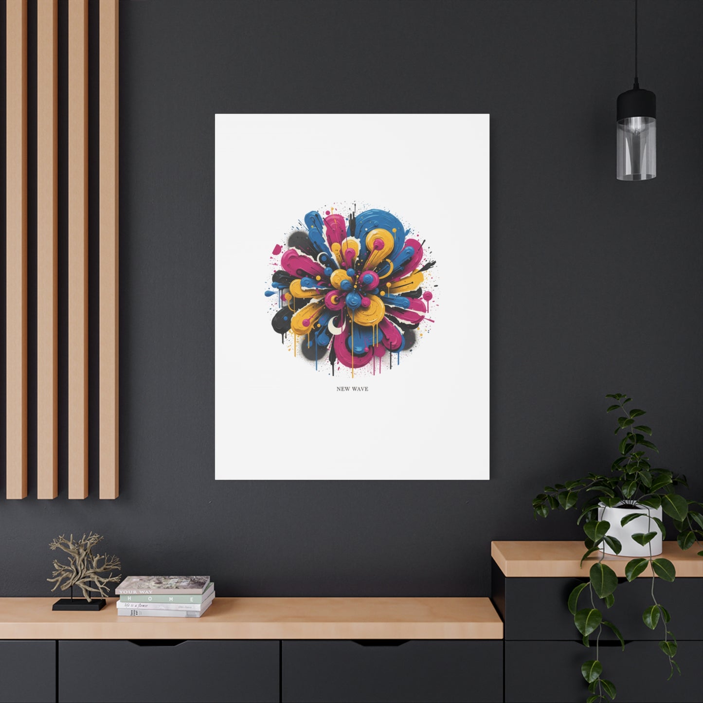 Painterly Abstract Floral Canvas, Matte Stretched Wall Art | Craft Maximalism