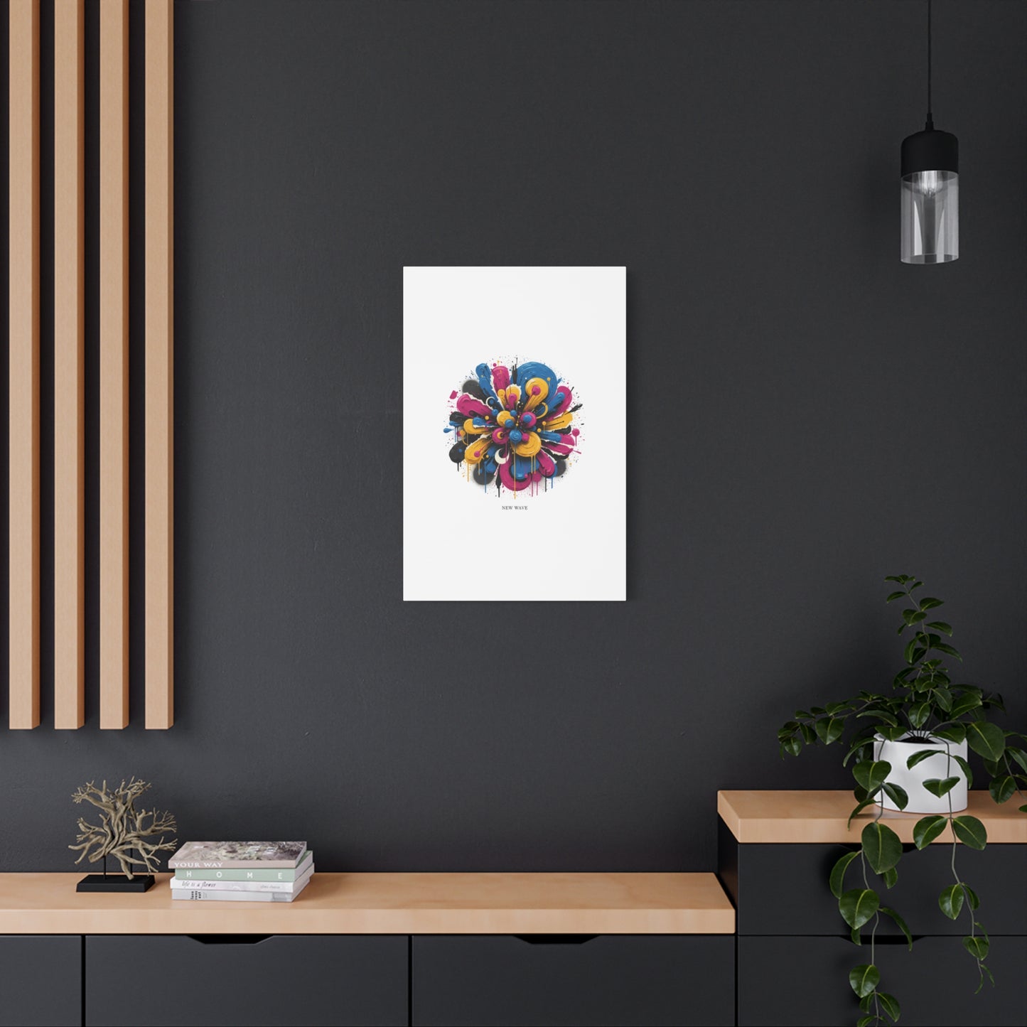 Painterly Abstract Floral Canvas, Matte Stretched Wall Art | Craft Maximalism