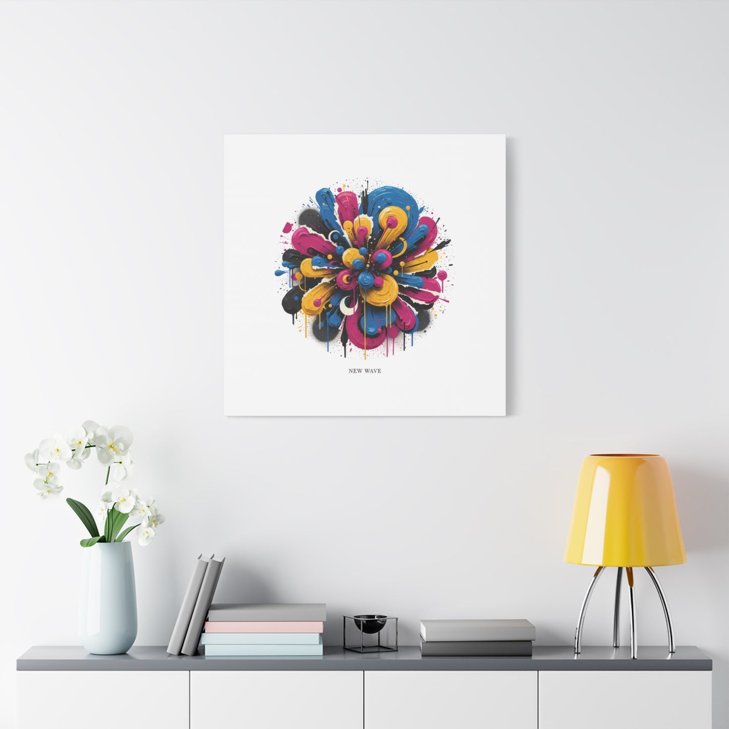 Painterly Abstract Floral Canvas, Matte Stretched Wall Art | Craft Maximalism