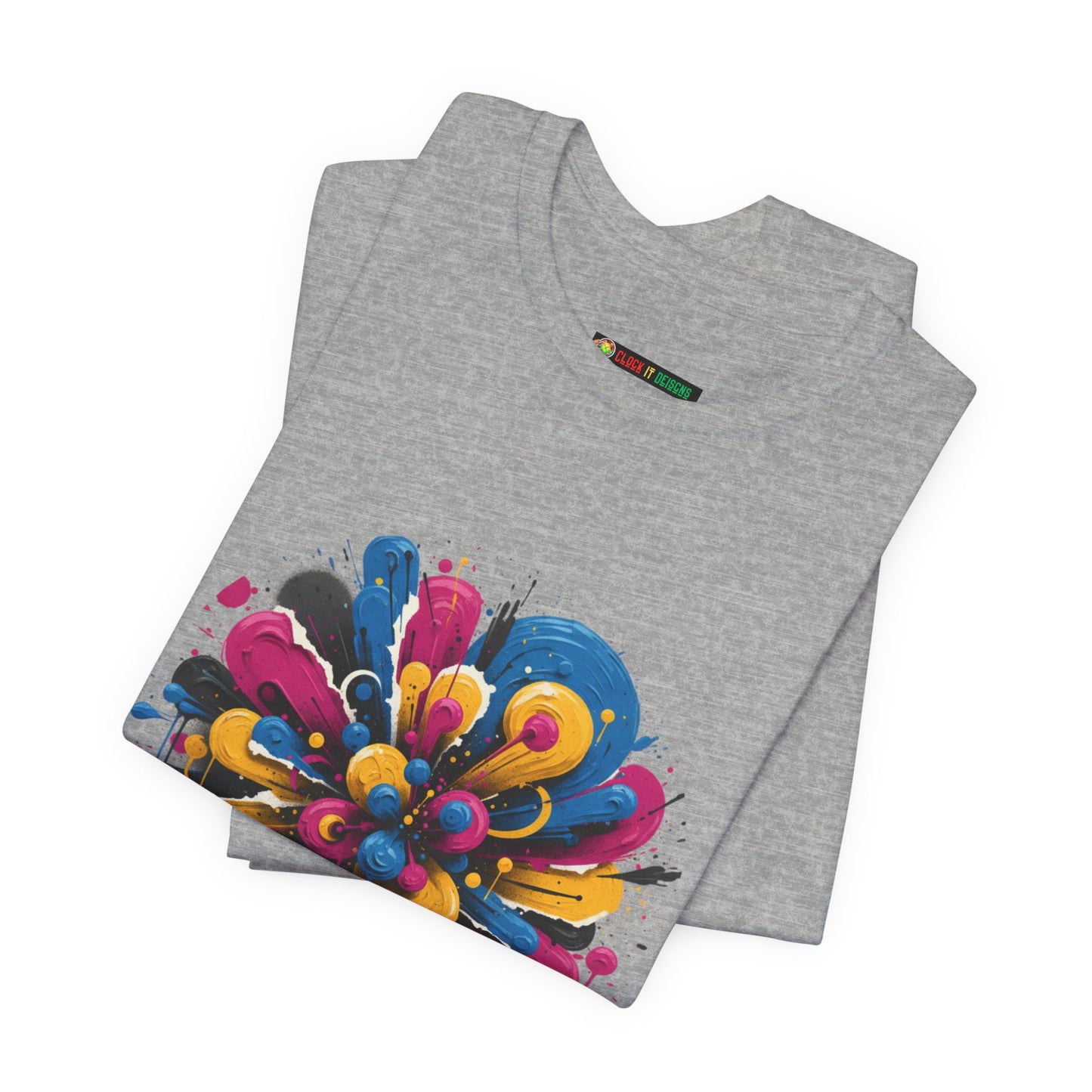 Abstract Floral Brushstroke Tee | painterly print shirt, artsy graphic design