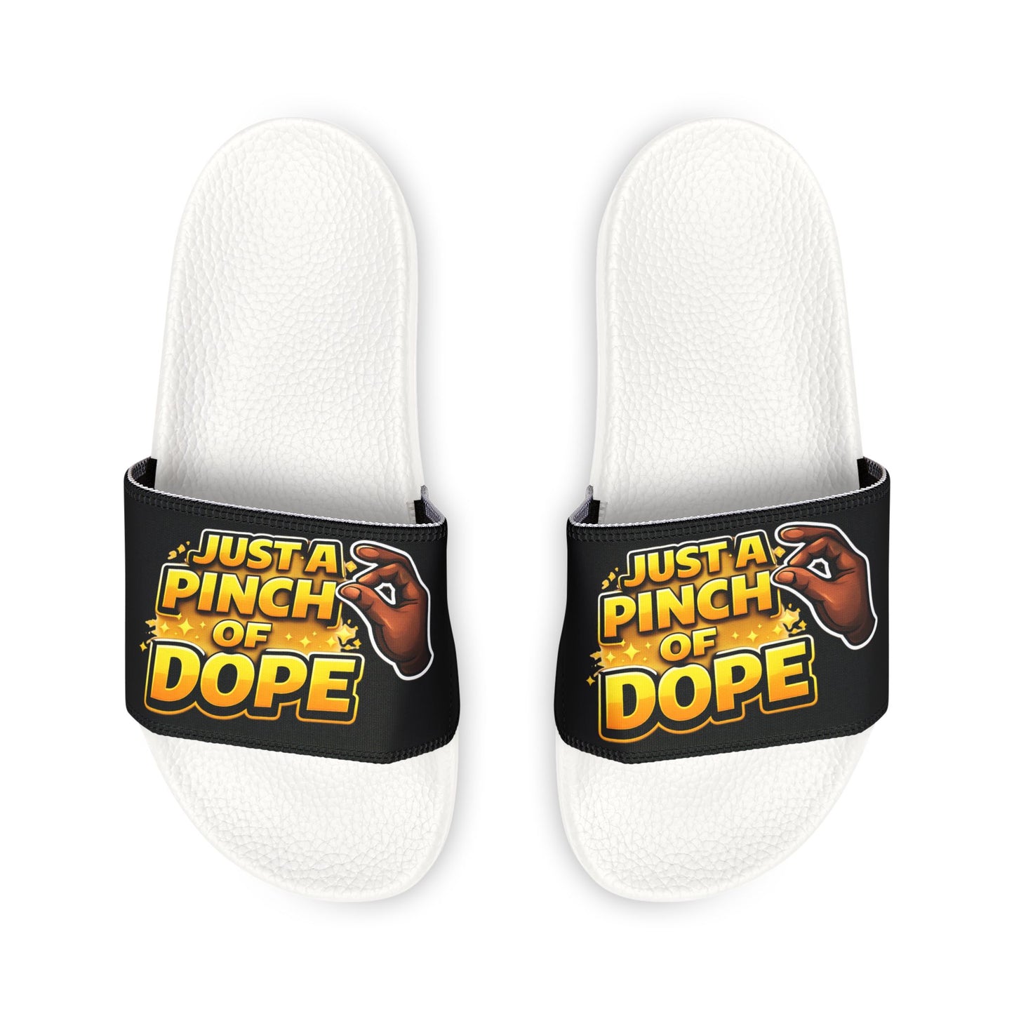 Men's Slide Sandals — "Just a Pinch of Dope" Graphic Pool Slides