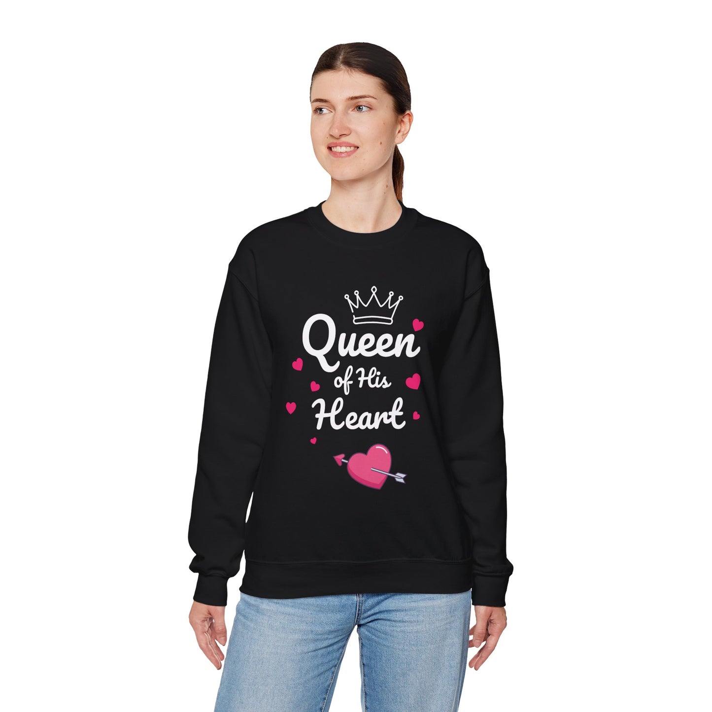 Queen f His Heart Valentines Day- Crewneck Sweatshirt
