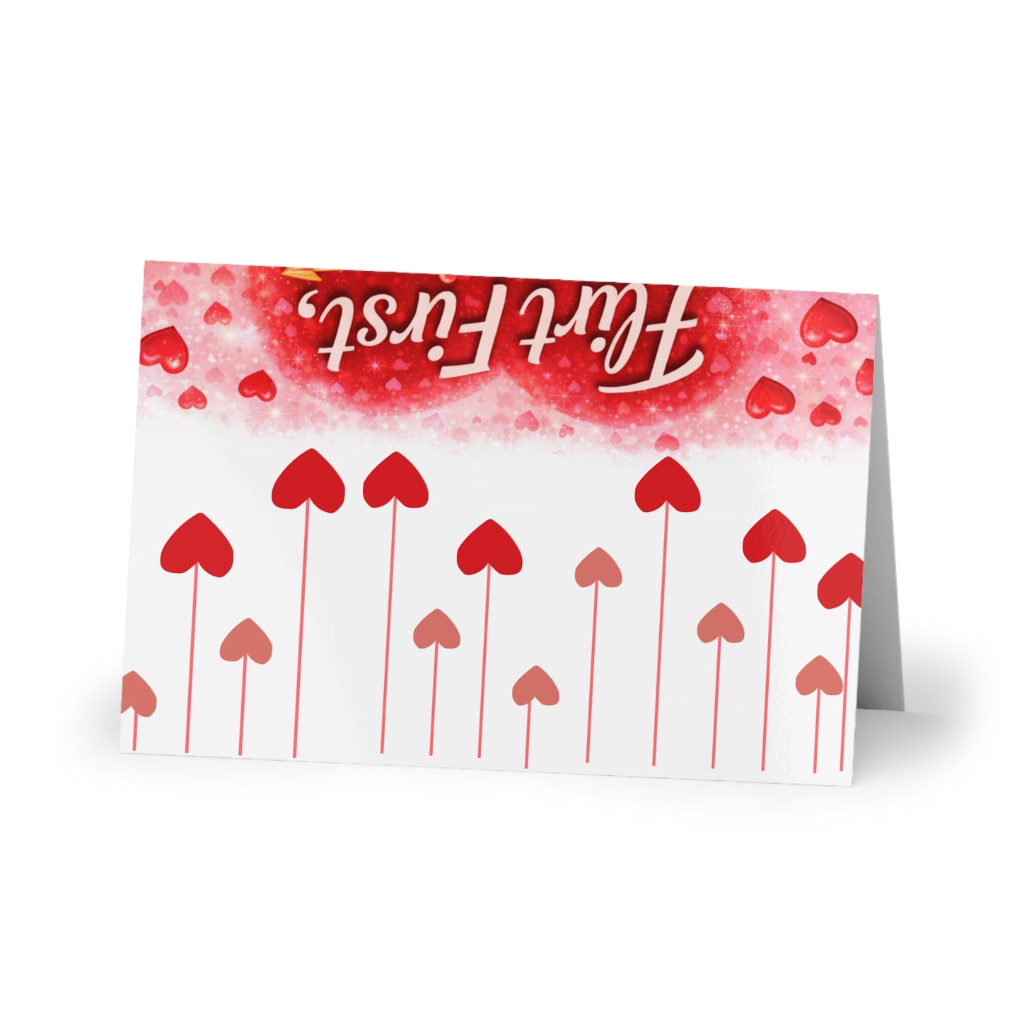Valentine's Romantic Greeting Cards — 'Snuggle Later' & 'Flirt First' Love Note Cards (1 or 10-Pack)