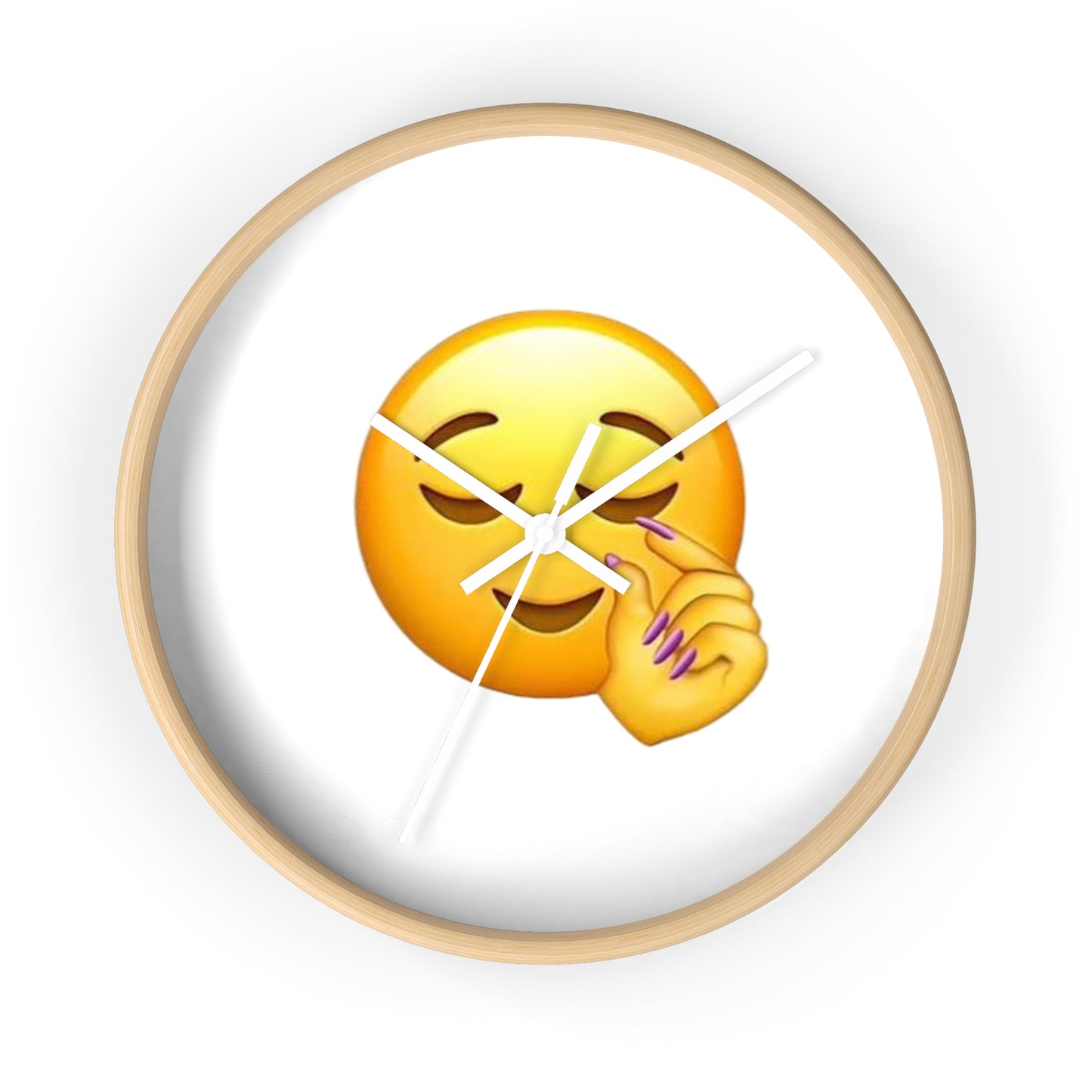 Wall Clock — Sassy Nail Snap Emoji Decorative Clock