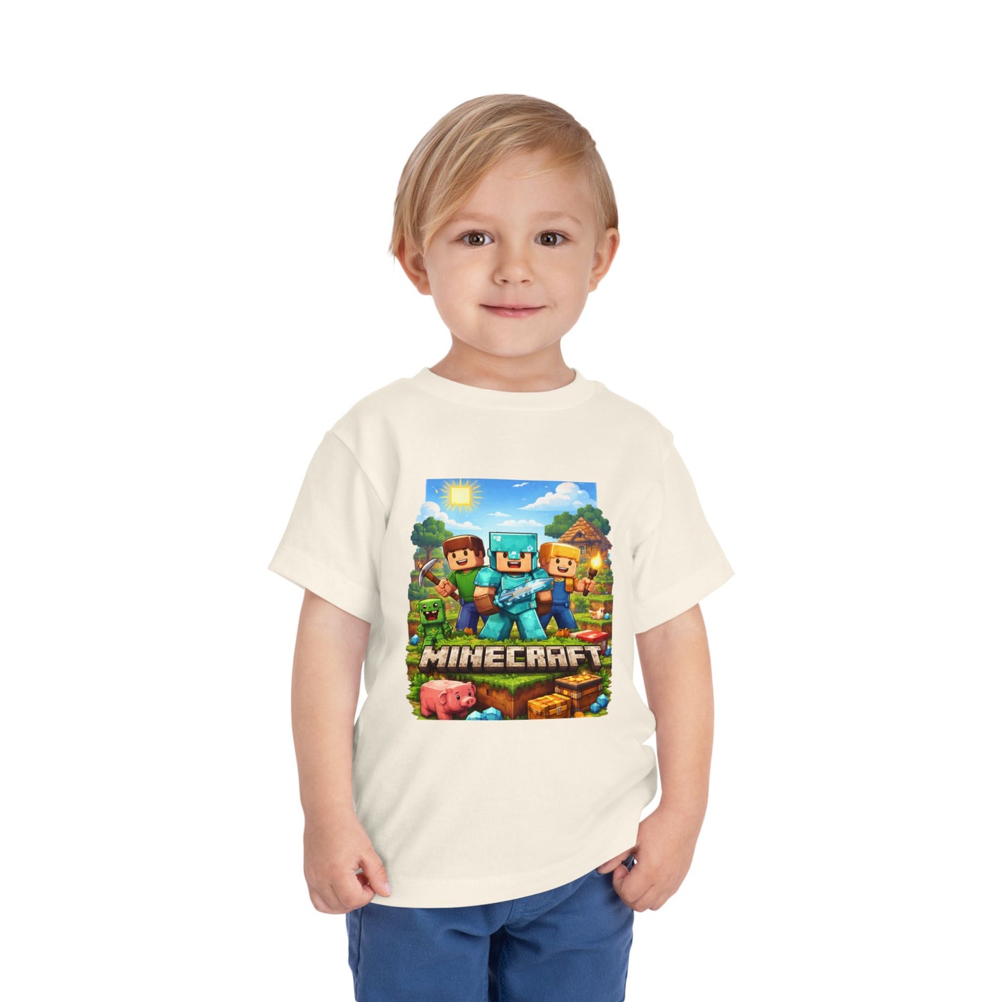 Toddler Short Sleeve Tee- “Minecraft themed”