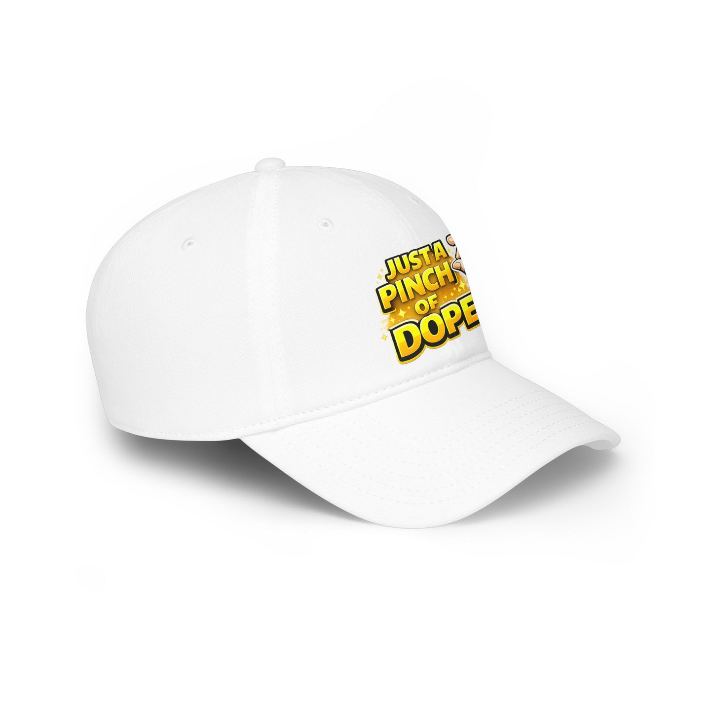 “Just a pinch of Dope “Cap — Low Profile Baseball Hat with Sassy Hand Snap Design