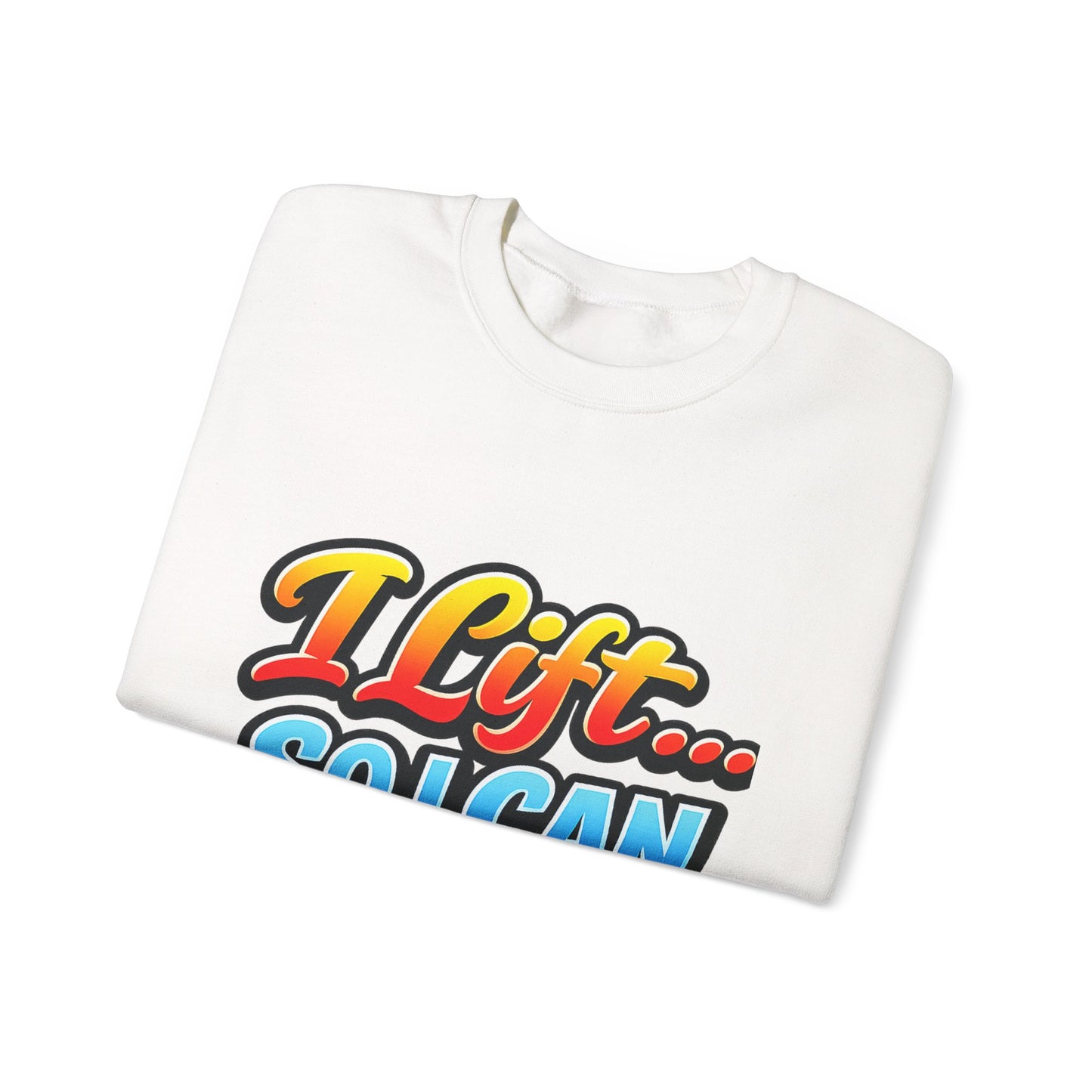 Crewneck Sweatshirt - "I Lift... So I Can Eat" Bold Retro Gym Graphic