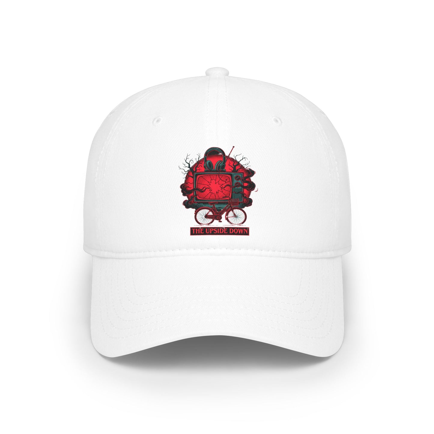 Retro Red TV Skull Cap – 'One More Round' Baseball Hat